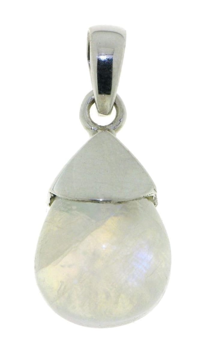 SilverGems Zilveren hanger met Regenboog Maansteen edelsteen
