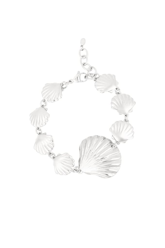 Bijoutheek Armband (Sieraad) Grote Schelpen Zilver