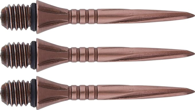 Unicorn Steel Dart Points Volute Converta Rosso 27 mm
