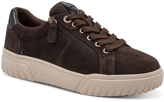 Tamaris Comfort Essentials Dames Sneakers - MOCCA SUEDE