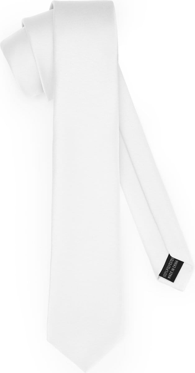 Ladeheid Smal Stropdas - Stropdassen voor heren - Lengte: 150 cm, Breedte: 8 cm - Wit - LA-EA-TMM-8