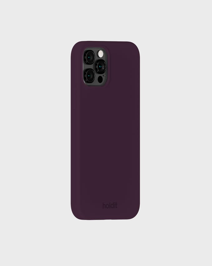 Holdit Silicone Case geschikt voor Apple iPhone 12 / 12 Pro - Deep Plum