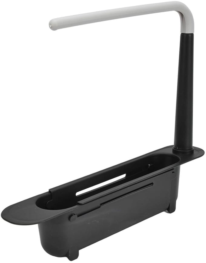Verstelbare Keuken Spoelbak Organizer met Towel Hanger, Uitschuifbare Opslagcapaciteit van PP Materiaal