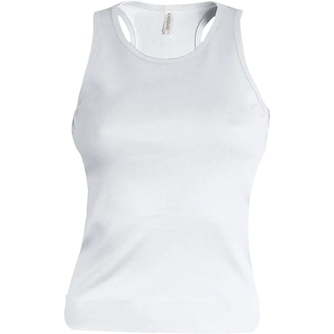 Tank Top Dames M Kariban Mouwloos White 100% Katoen