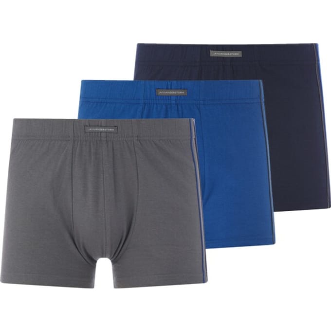 Jan Vanderstorm herren Set Van 3 Retroslips - 08 - blauw - Plus Size