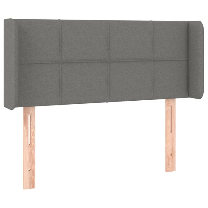 vidaXL - Hoofdbord - LED - 93x16x78/88 - cm - stof - donkergrijs
