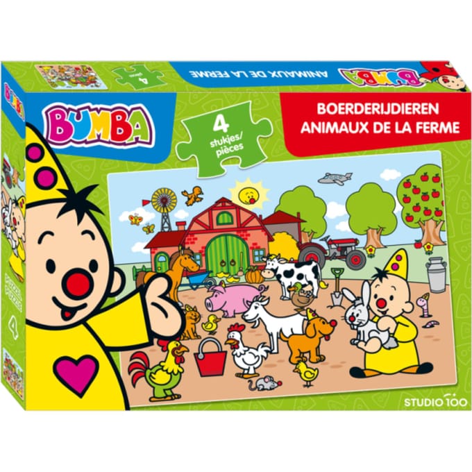 Studio 100 Bumba Puzzle Farm Animals 4 pcs. 2D Puzzels