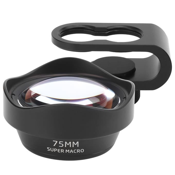 75mm Mobiele Telefoon Camera Macro Lens Externe Asferische Macro Lens voor TelefoonsIOS Pad black