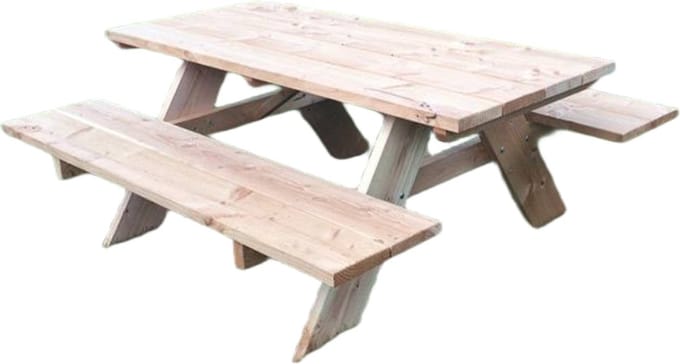 Rockwood® Picknicktafel Douglas Classic 4.00m met afgeronde hoeken