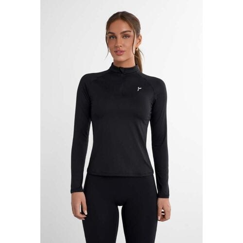 FAMME Essential Long Sleeve Zwart S