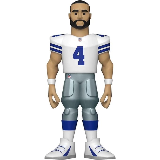 NFL Cowboys Dak Prescott 5  Vinyle Doré Chase Navires 1 sur 6