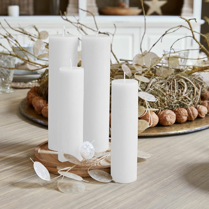 LOBERON Kaars set van 4 Avinal crème