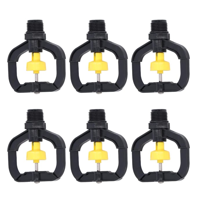 12 stuks Roterende Irrigatiesproeier Plastic Spuitmond met G1/2 Buitendraad voor Tuin Erf Gazon gray