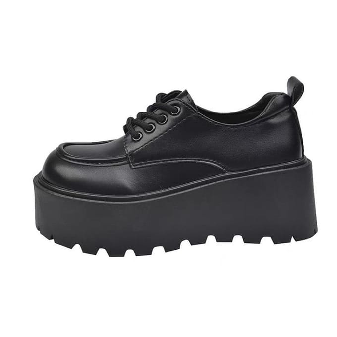 Chaussures pour femmes, lacets sur le devant, talons hauts, mode, bout rond, escarpins à plateforme solides 39 gray