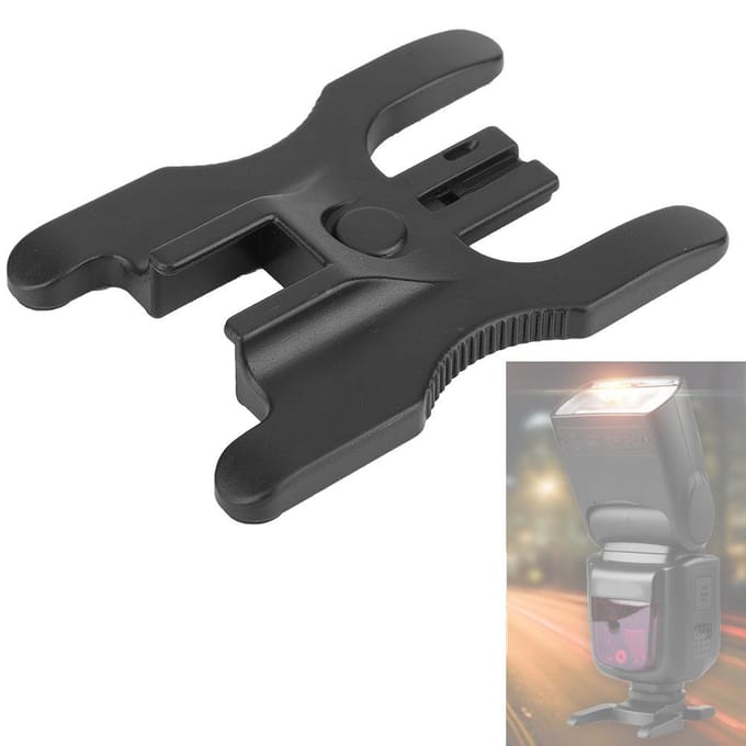 3-in-1 Dubbele Flitschoen Lamp Mount Houder Beugel voor Sony Nikon Canon Camera black