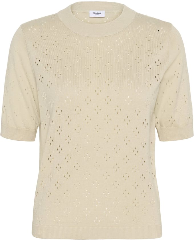 Saint Tropez OlineSZ SS Pullover Dames Trui - Oatmeal