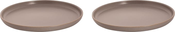 Palmer - Bord - Sandy Loam - 28 cm - Grijs - Stoneware - Bordenset - 2 stuks