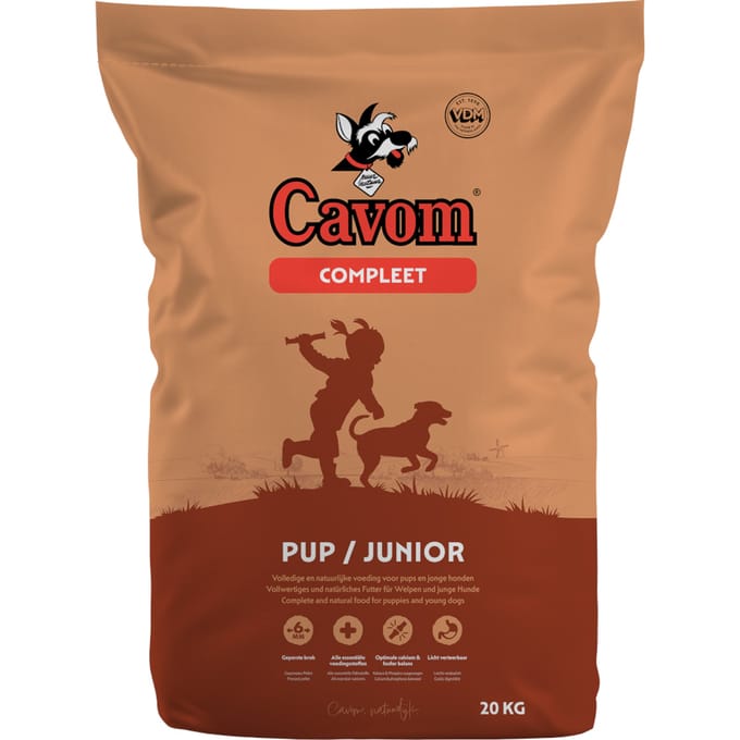 Cavom Compleet Pup/Junior - geperste hondenbrokken - 20kg