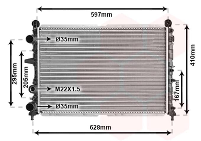 Van Wezel - RADIATOR VOOR FIAT TEMPRA 1990-1996 RA593531VWAN