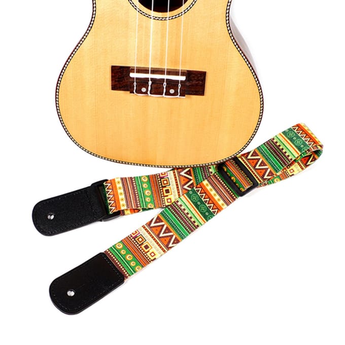 Verstelbare Ukulele 4-snarige Hawaï Gitaar Schouderriem Accessoire Draagbaar brown