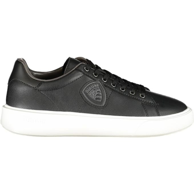 Blauwe Casual Leren Sneakers