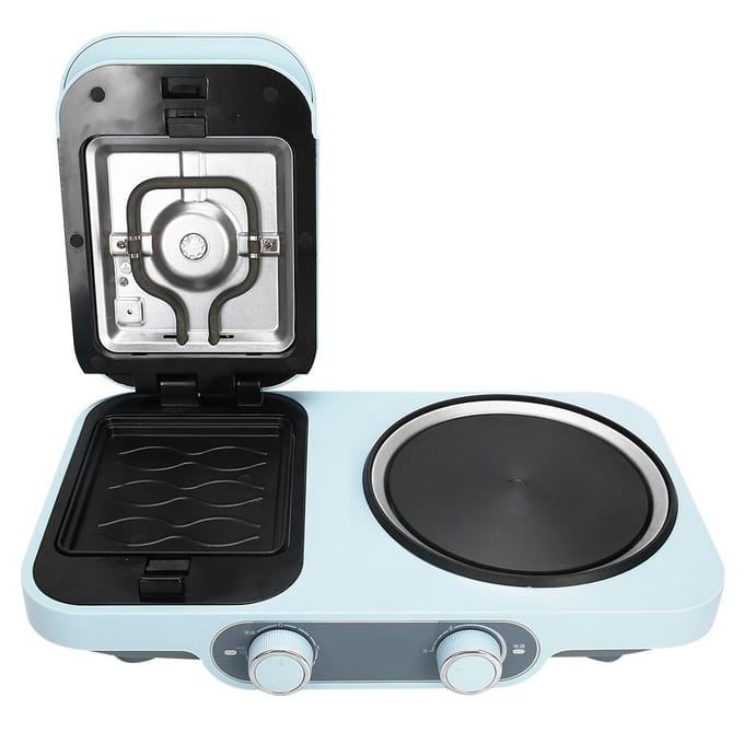 Machine à Sandwich Bleue pour Petit-Déjeuner Multifonctionnelle Gaufrier gray