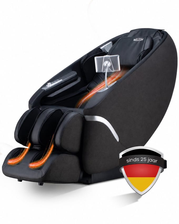 WELCON Maxxcare massagestoel - zwart - 4D bodyscan - Zero Gravity