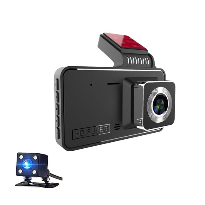 1080P DVR Dashcamera 4 Inch Auto Dashcam Rijrecorder 150 graden Groothoek Ondersteuning Nachtzicht Loop Front Recording zwart