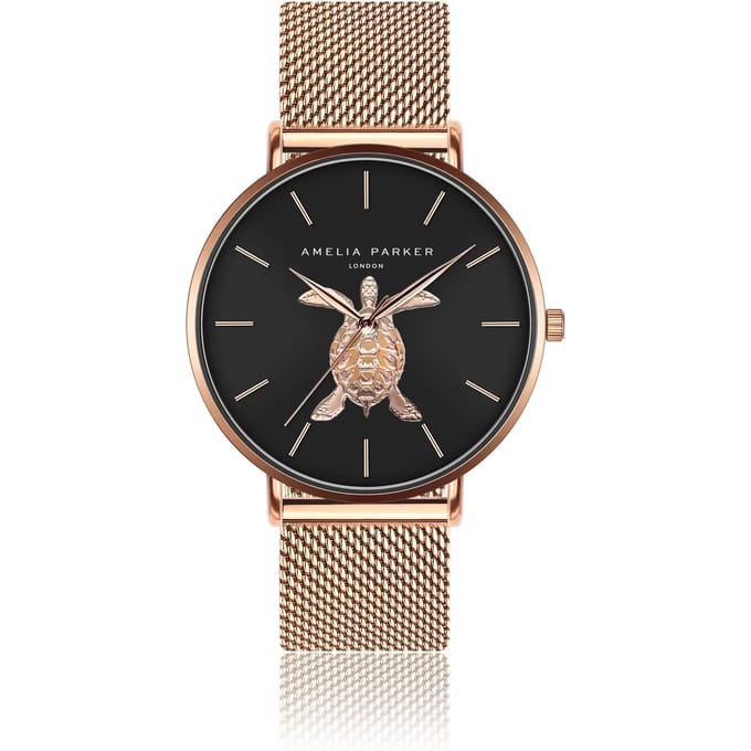 Dameshorloge Amelia Parker Sea Turtle Mesh