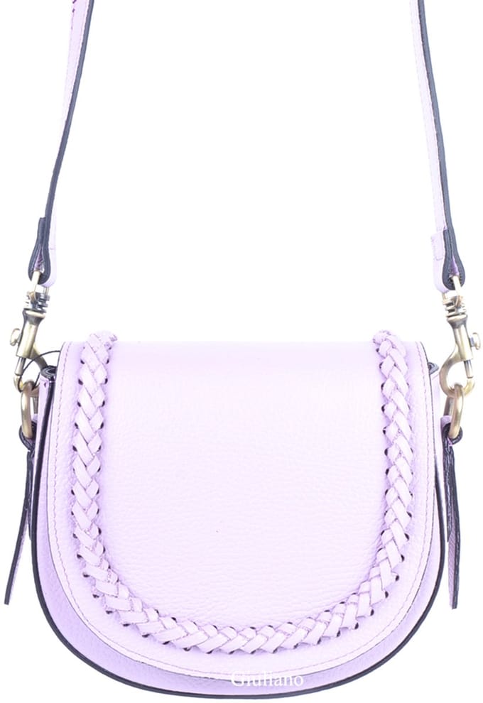 Giuliano lederen schoudertas Belle - Dames - Made in Italy - Lila