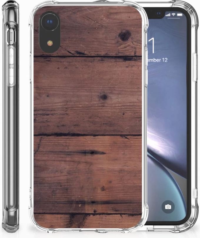 Back Cover voor Apple iPhone Xr Stevig Telefoonhoesje Old Wood