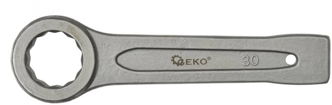 GEKO Ring Slogging Steeksleutel - 30mm - Voor Zwaar Werk - Chroom-Vanadium Staal