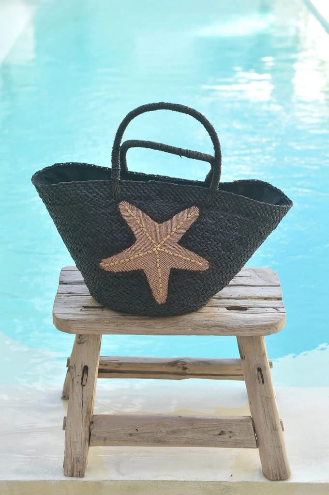 Strandtas Starfish Zwart