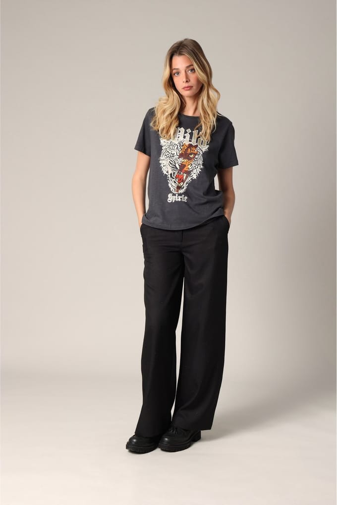 Deeluxe Leona M+ T-shirt Met Korte Mouwen Zwart,Grijs M Vrouw