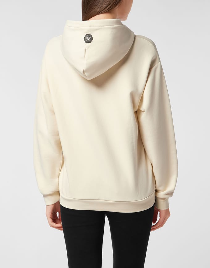 Cotton Venice Beach Fit Hoodie Teddy Beach Crystal