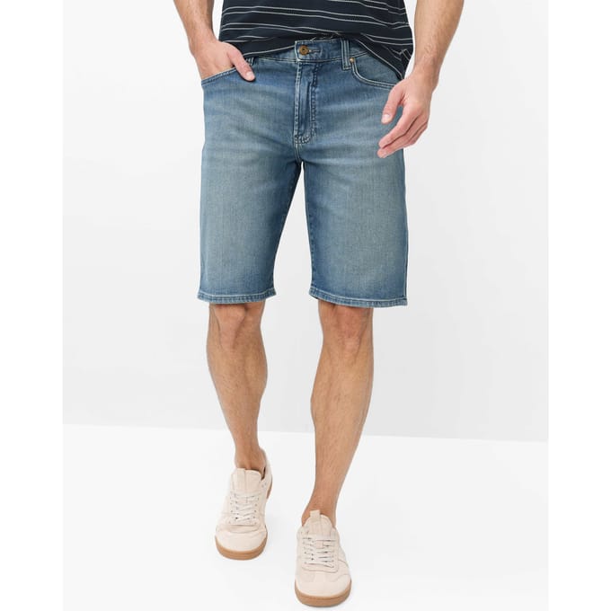 Brax Heren Bermuda  Style CLINT B INBETWEEN BLUES USED, denim blauw regular, maat 48