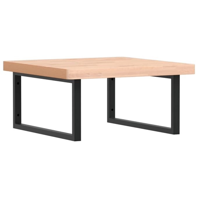vidaXL - Badkamer - wandschap - staal - en - massief - beukenhout