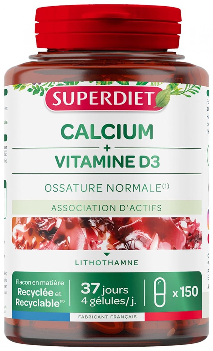 Superdiet Calcium + Vitamine D 150 Capsules