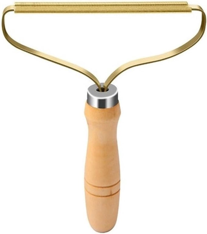 Pluizenverwijderaar - Ontpluizer - Stoffen Opfrissen - Verwijdert Pluisjes - Handmatig - Bruin/Zilver