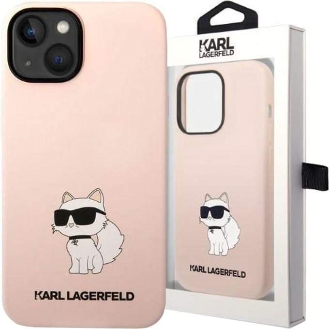 Karl - Lagerfeld - KLHCP14MSNCHBCP iPhone - 14 - Plus - 6.7 - hardcase - roze/roze - Siliconen - Choupette