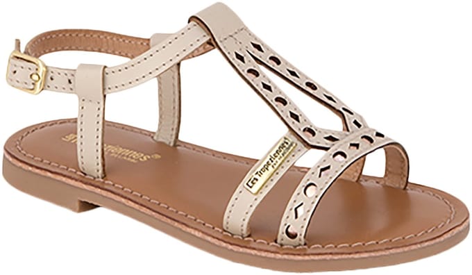 Belectra platte leren sandalen voor kinderen