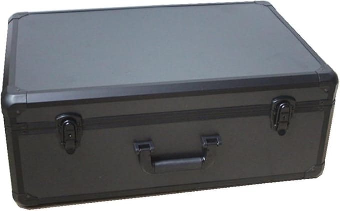 Veiligheidskluis - Opbergkoffer - Documenten Opslag - Aluminium Frame - 60x40x23.5 cm - Zwart