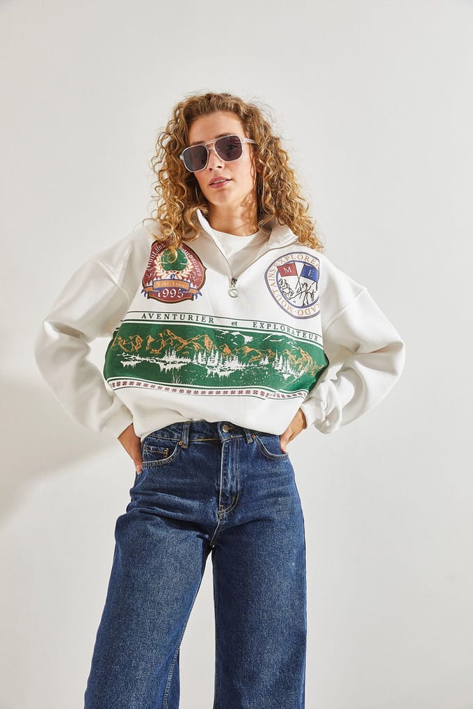 Oversized Hoodie met Brei-detail
