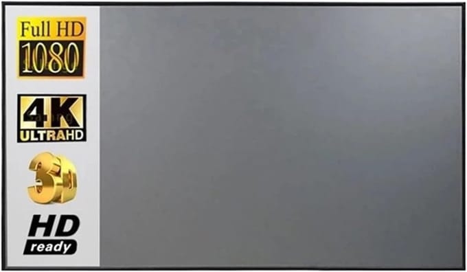 Projectiescherm - Reflecterend doek - Thuisbioscoop creëren - Verbeterd contrast - 100 inch - Mat wit