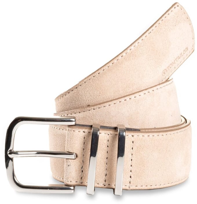 Tom Tailor - TTMILLIE leren riem met afgeronde gesp - Maat 100 - sand