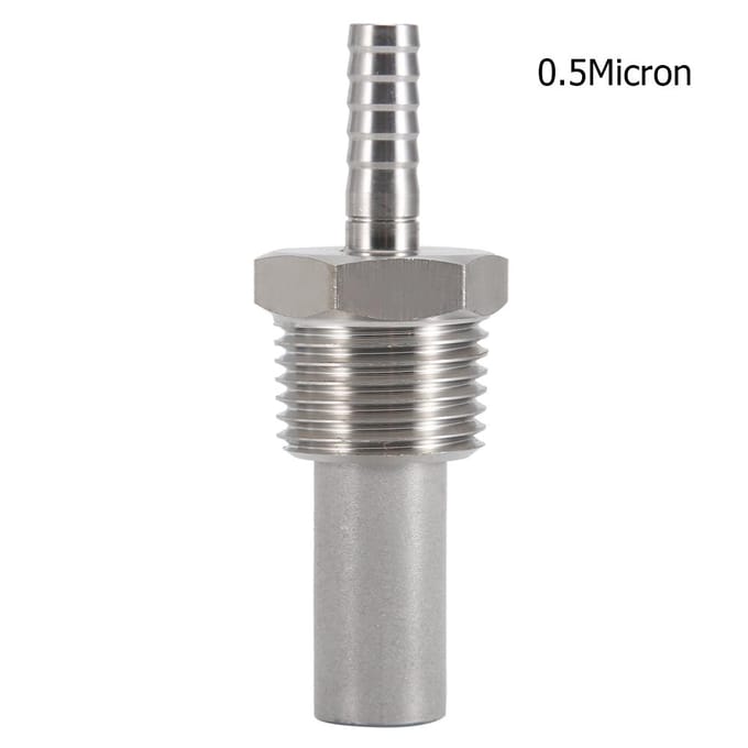 1/2  MPT Zuurstofsteen 1/4   Barb Inline Carbonatie Beluchting Homebrew Steen(0,5 micron) gray