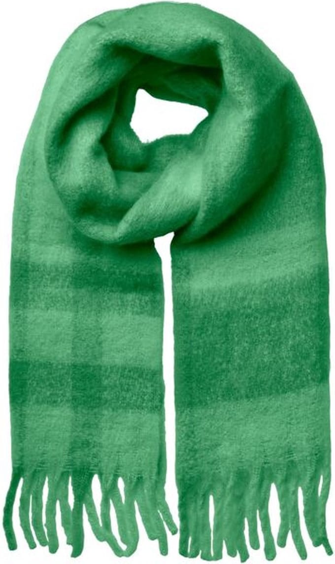 Pieces Sille Long Scarf Fern Green | Groen | Maat: One Size