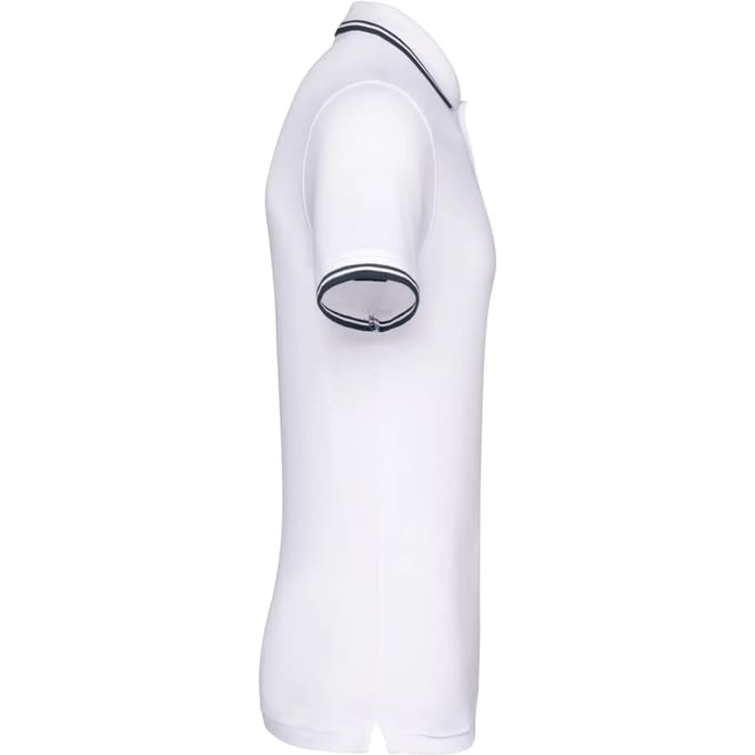 Kariban Gestreepte herenpolo korte mouwen K272 - White / Navy - 4XL