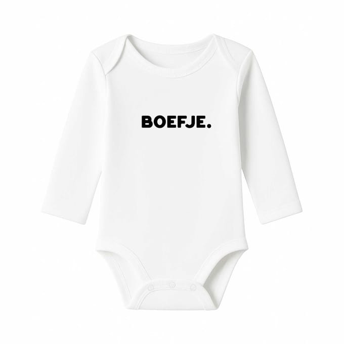 Romper Boefje - wit - lange mouw
