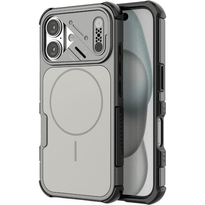 CaseBody Apple iPhone 16 Shockproof MagSafe Back Cover Grijs
